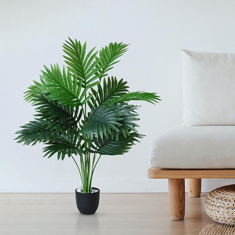 Artificial Palm Tree Plant Showpiece for Home Decor  Plant with 18 Leaves for Living Room Corner, Bedroom & Office |WithoutPot|