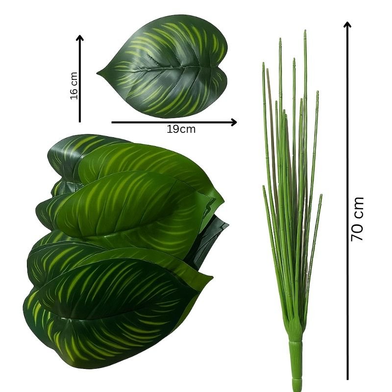 Artificial plant decor 18 leaves/Home/home/office/indoor/outdoor without pot