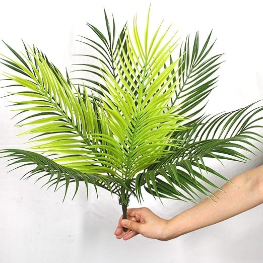 Artificial Palm Leaf Plant – Realistic Green Decorative Foliage with 9 Leaves |Without Pot|