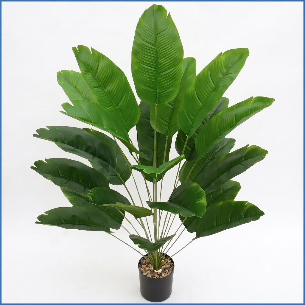 Premium Artificial |18 Leaf| Plant for Home & Office Decor Table top indoor plant |Without Pot| WithoutPot|